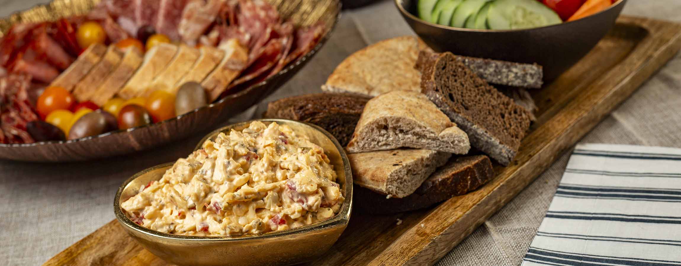 Katzinger's famous Spicy Pimento Spread Platter