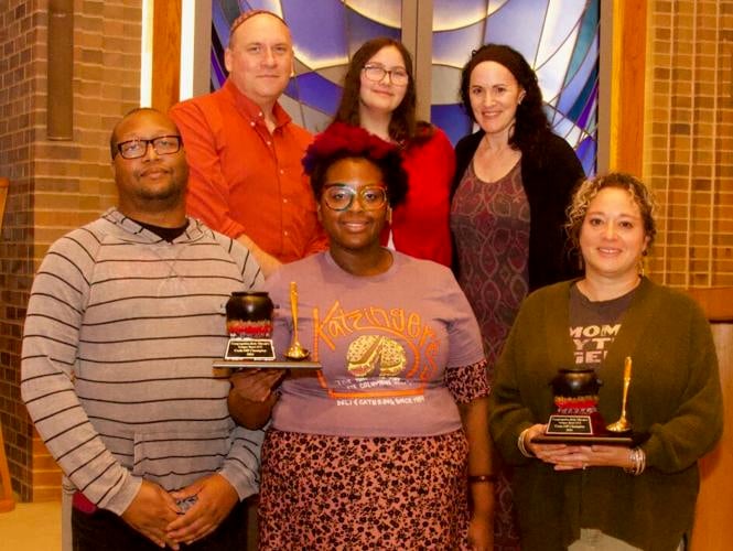 Kazinger's now-general manager Ronanda, posing with her trophy after winning in the professional division of Beth Tivkah's Souper Bowl.