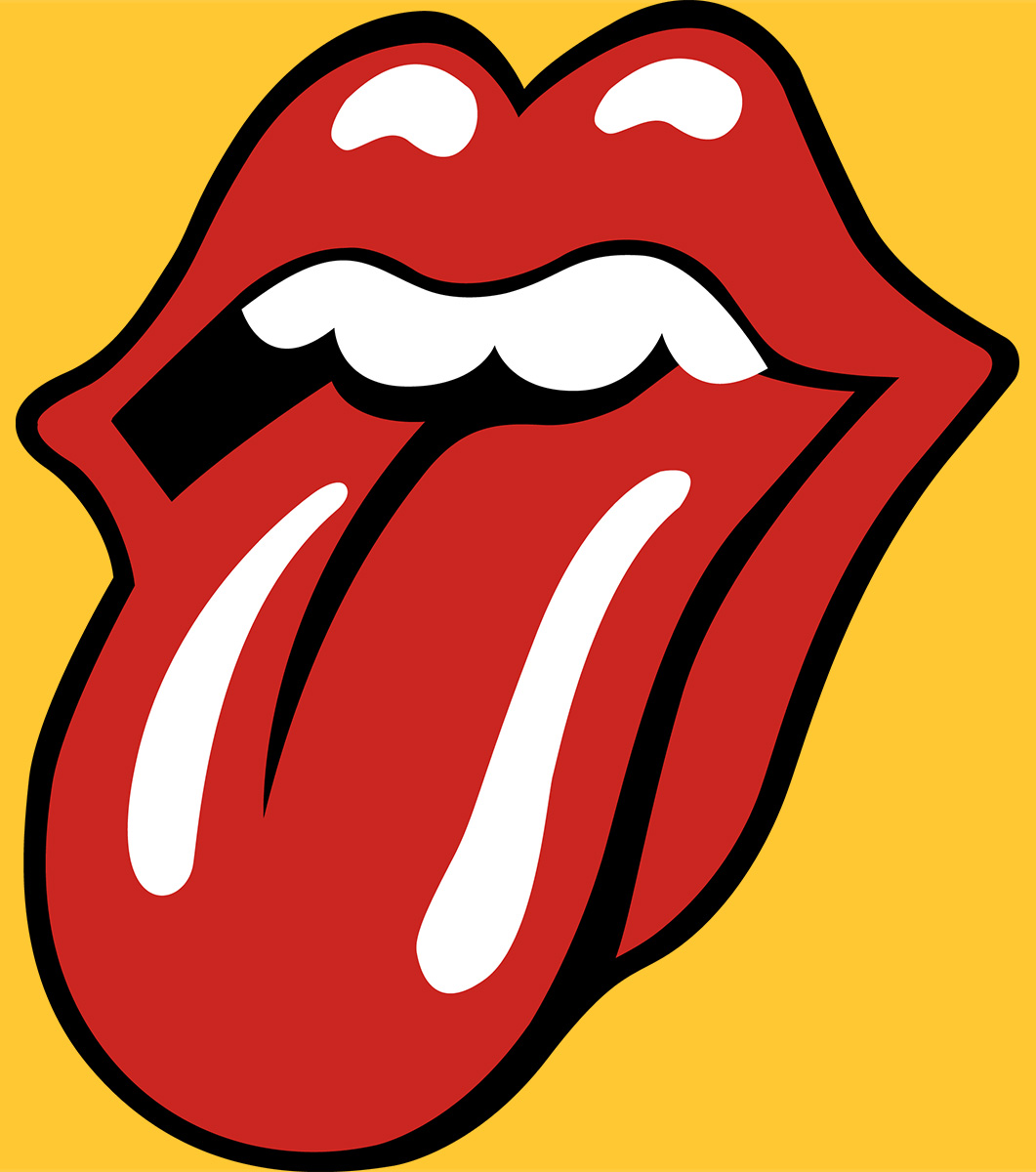 Logo for the band the Rolling Stones.